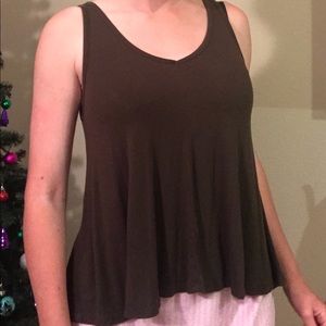 Flowy Olive Green Tank Top